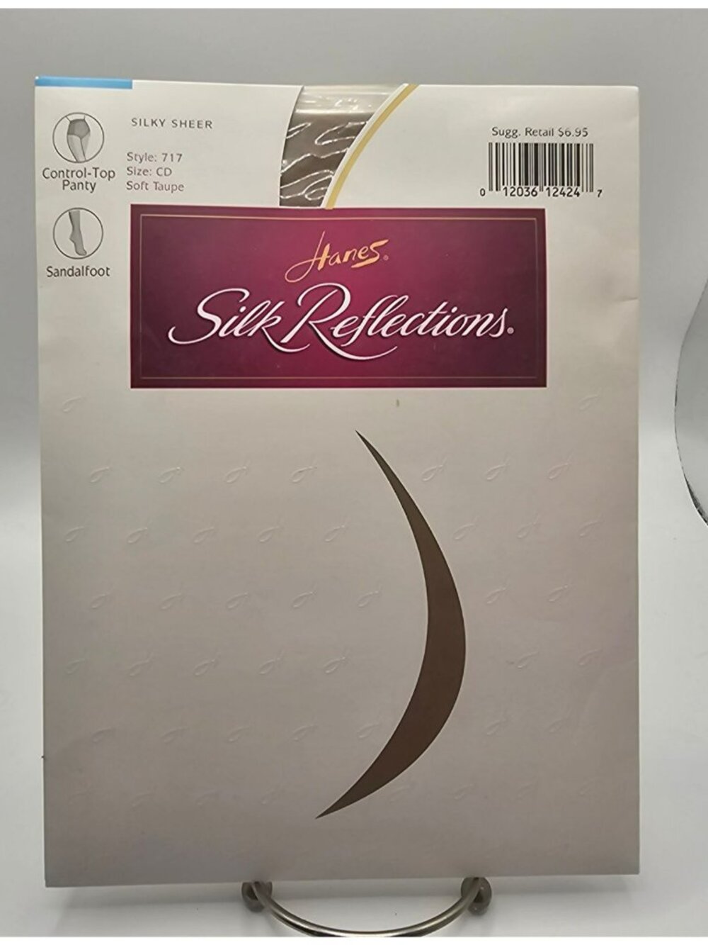Hanes Silk Reflections Control-Top Pantyhose Size CD Soft Taupe Silky Sheer Sand